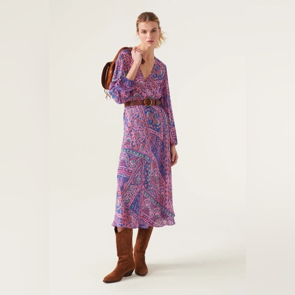 ba&sh Dresses & Skirts - BA&SH Frankie Paisley Midi Dress